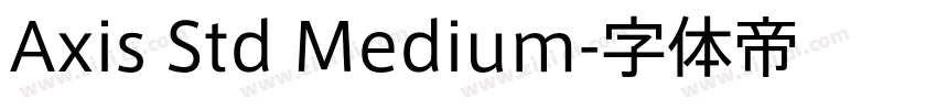 Axis Std Medium字体转换